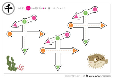 点つなぎで「千」の書き順を覚えよう